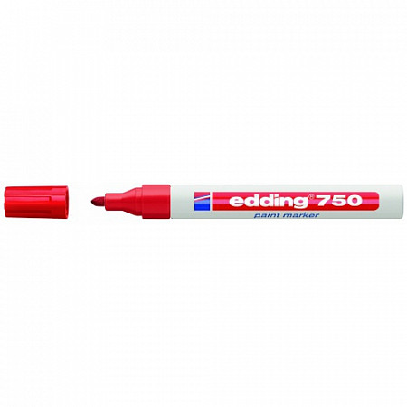 Маркер перманентный лаковый Edding 750 2-4 мм red