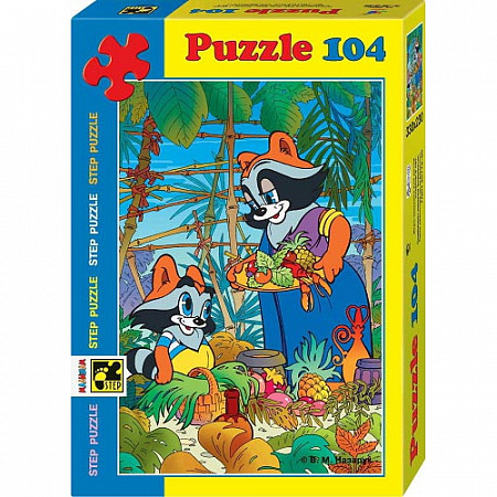 На картинке изображен Пазлы Step Puzzle 104 "Крошка Енот" 82006 Пазлы Step Puzzle 104 "Крошка Енот" 82006
