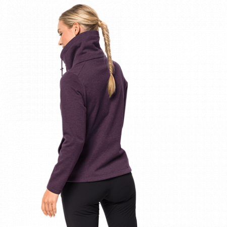 На картинке изображен Джемпер женский Jack Wolfskin Sky Thermic Jacket Women aubergine Джемпер женский Jack Wolfskin Sky Thermic Jacket Women aubergine