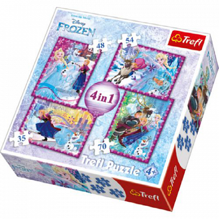 На картинке изображен Пазл Холодное сердце Зимние забавы 34294 Пазл Холодное сердце Зимние забавы 34294