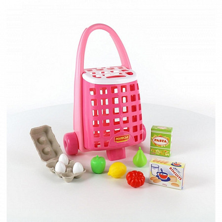 Набор Полесье Забавная тележка с набором продуктов 67883