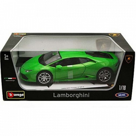 Коллекционная машина Bburago 1:18 Lamborghini Huracan (18-11038) green