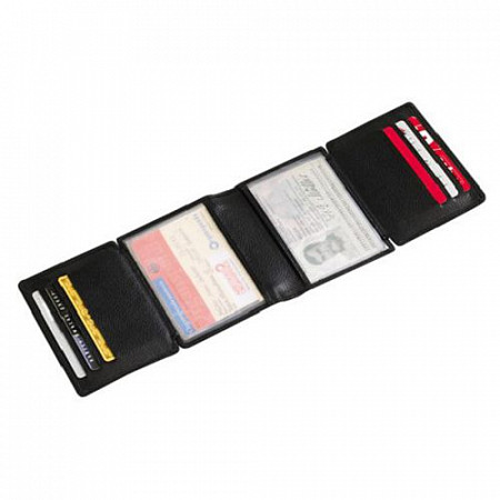 Кожаный футляр для кредитных карт 404442 Black