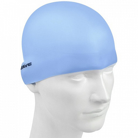 Шапочка для бассейна (плавания) взрослая Mad Wave Pastel Silicone Solid blue