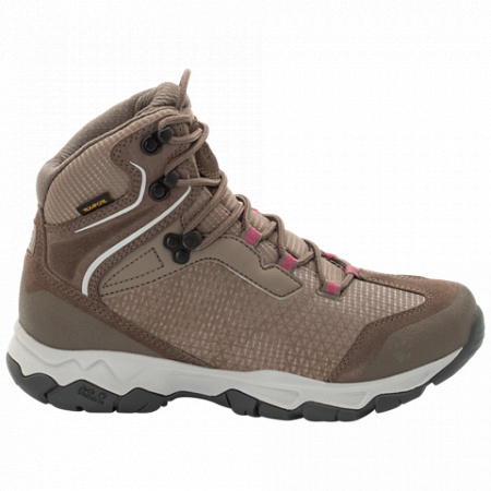 На картинке изображен Ботинки женские Jack Wolfskin Rock Hunter Texapore Mid W siltstone Ботинки женские Jack Wolfskin Rock Hunter Texapore Mid W siltstone