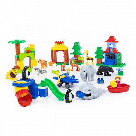 Конструктор Полесье Макси Зоопарк 138 элементов 77721