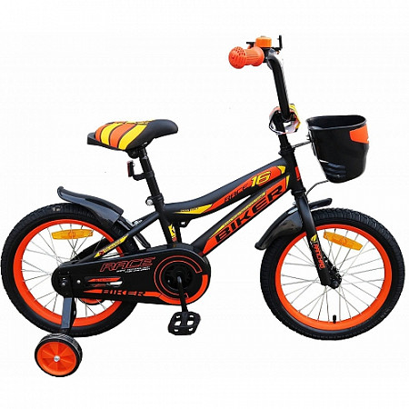 Велосипед Favorit Biker 16" (2019) Black/Orange BIK-16OR