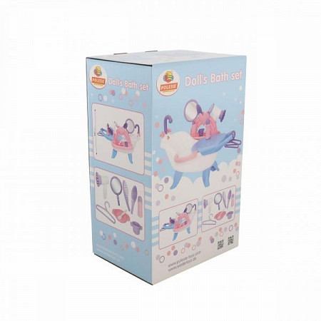 На картинке изображен Набор для купания кукол Полесье с аксессуарами 58607 Набор для купания кукол Полесье с аксессуарами 58607