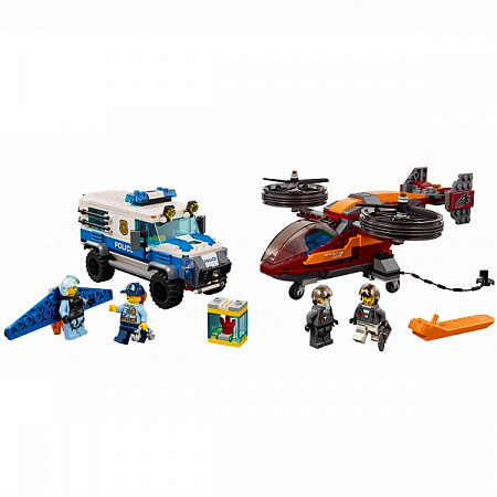 На картинке изображен Конструктор LEGO City Воздушная полиция: кража бриллиантов 60209 Конструктор LEGO City Воздушная полиция: кража бриллиантов 60209