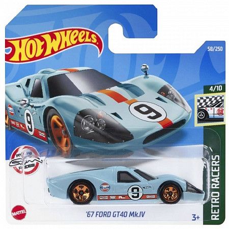 Машинка Hot Wheels Базовой коллекции '67 Ford GT40 Mk. IV 58/250 (5785 HCT72) mainline 2022