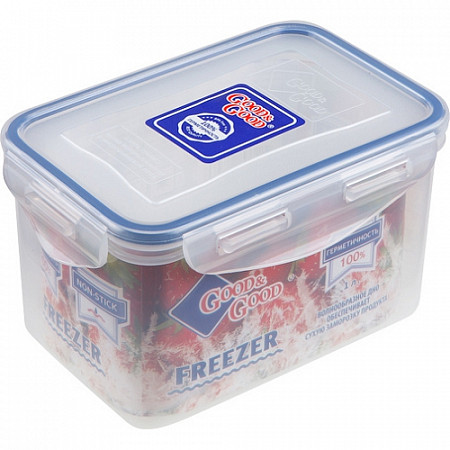 Прямоугольный пищевой контейнер Good&Good 1,1 л Freezer FR2-3