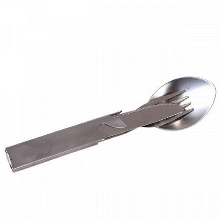 На картинке изображен Ложка-вилка-нож KingCamp Chow Kit Set 2996 Ложка-вилка-нож KingCamp Chow Kit Set 2996