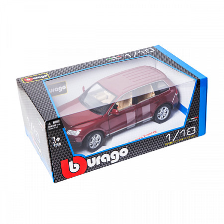 Коллекционная машина Bburago 1:18 Volkswagen Touareg (18-12002) red
