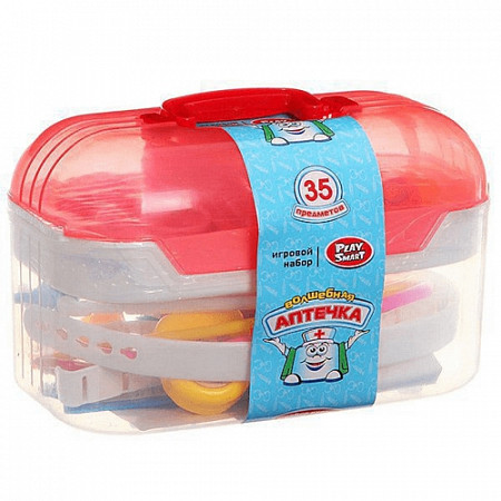 На картинке изображен Набор доктора Play Smart в чемодане 2552 Набор доктора Play Smart в чемодане 2552