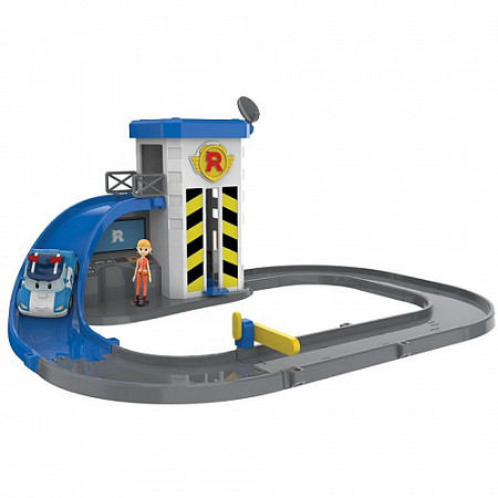 Игрушка Robocar Poli Набор Подъемник с металлической машинкой Поли и фигуркой Джин 83316