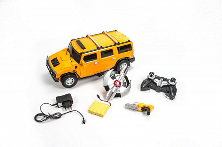 Радиоуправляемый робот-трансформер MZ Hummer 1:14 2323X yellow