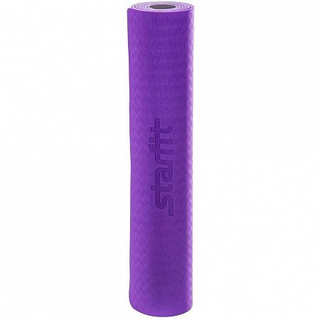 Гимнастический коврик для йоги, фитнеса Starfit FM-201 TPE purple/grey (173x61x0,5)