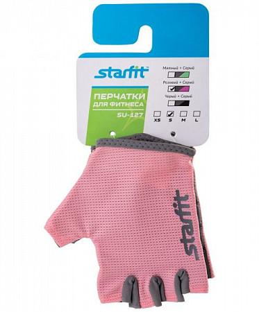 Перчатки для фитнеса Starfit SU-127 pink/grey