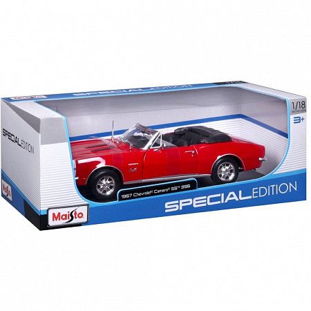Машинка Maisto 1:18 1967 Chevrolet Camaro SS 396 (31684) red