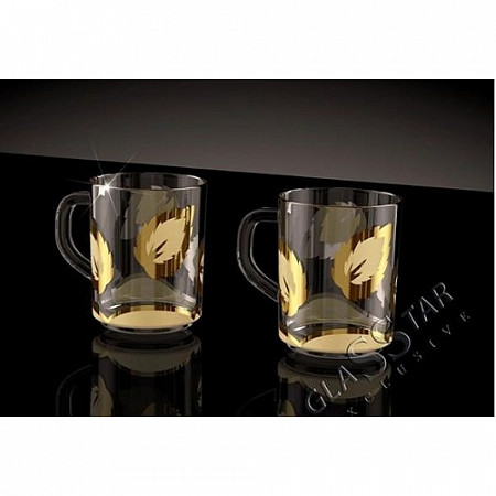 Набор кружек Glasstar Green Tee Лист К1335-2