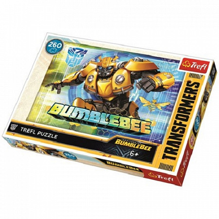 На картинке изображен Пазл Trefl Трансформеры Бамблби 260 шт 13243 Пазл Trefl Трансформеры Бамблби 260 шт 13243