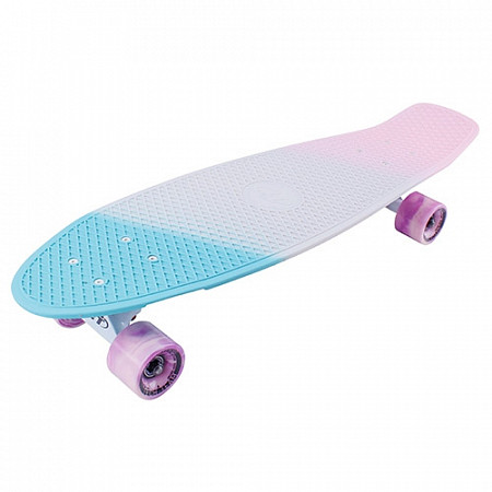 На картинке изображен Penny board (пенни борд) Tech Team Tricolor 27" 2021 sea blue/white Penny board (пенни борд) Tech Team Tricolor 27" 2021 sea blue/white