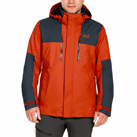 На картинке изображен Куртка Jack Wolfskin Jasper 3in1 Men 1108391 red Куртка Jack Wolfskin Jasper 3in1 Men 1108391 red