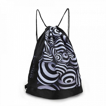 Мешок для обуви GRIZZLY OM-91-13 /1 black/white