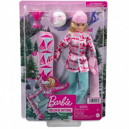 На картинке изображен Кукла Barbie You Can Be Anything Сноубордистка (HCN30 HCN32) Кукла Barbie You Can Be Anything Сноубордистка (HCN30 HCN32)