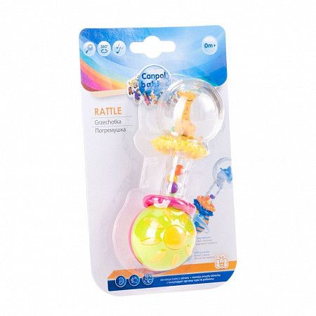 Погремушка Canpol babies BALLS с жирафом 0м+ (2/457) yellow
