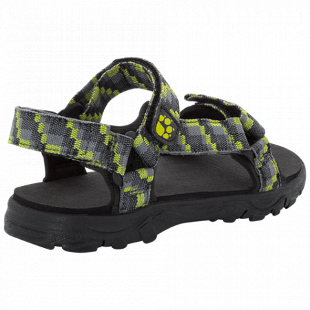 На картинке изображен Сандалии детские Jack Wolfskin Seven Seas 2 Sandal B green lime Сандалии детские Jack Wolfskin Seven Seas 2 Sandal B green lime