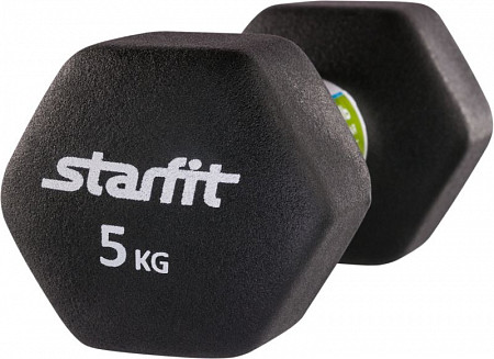 Гантель неопреновая Starfit DB-201 5 кг black