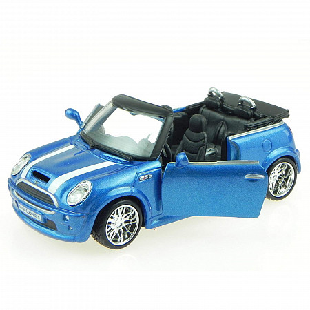 Коллекционная машина Bburago 1:32 MINI Cooper S Cabrio (18-43041) blue