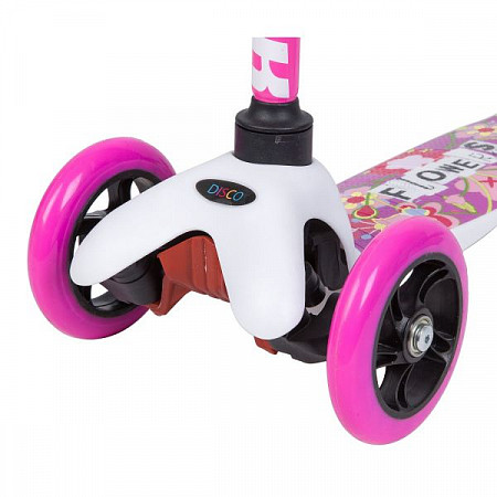 Самокат-кикборд Novatrack Disco-kids White/Pink 120H.DISCOKIDS.WPN8