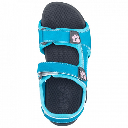 На картинке изображен Сандалии детские Jack Wolfskin Outfresh Deluxe Sandal K blue / grey Сандалии детские Jack Wolfskin Outfresh Deluxe Sandal K blue / grey
