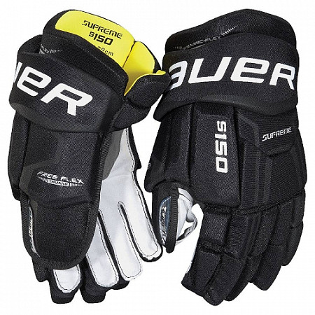 Перчатки хоккейные Bauer Supreme S150 S17 Sr black/white