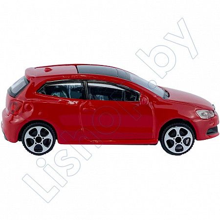 Машинка Bburago 1:43 Volkswagen Polo GTI Mark 5 (18-30000/18-30233) red