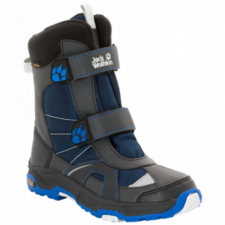 На картинке изображен Сапоги детские Jack Wolfskin Boys Polar Bear Texapore vibrant blue Сапоги детские Jack Wolfskin Boys Polar Bear Texapore vibrant blue