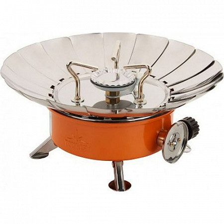 Газовая малая портативная плита-трансформер с ветрозащитой Tulpan-S GAZ-PL-TM400