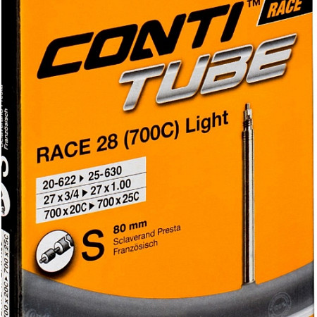 Велокамера Continental Race 28х700 Light велонипель 01818710000