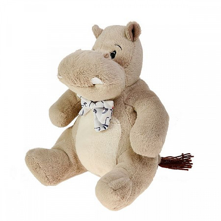 Игрушка Мягкая Button Blue Бегемотик Ромка с Бантиком 42-111062 19 см