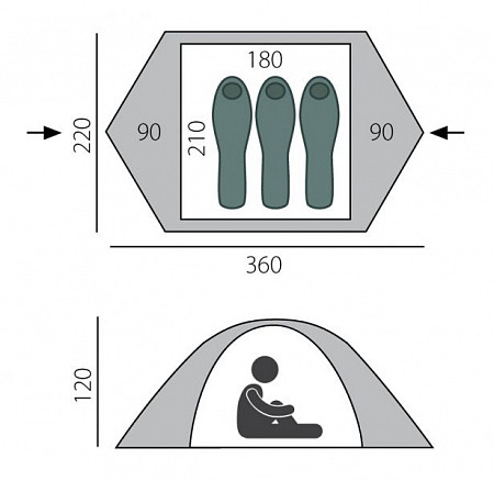 Палатка BTrace Mistral 3