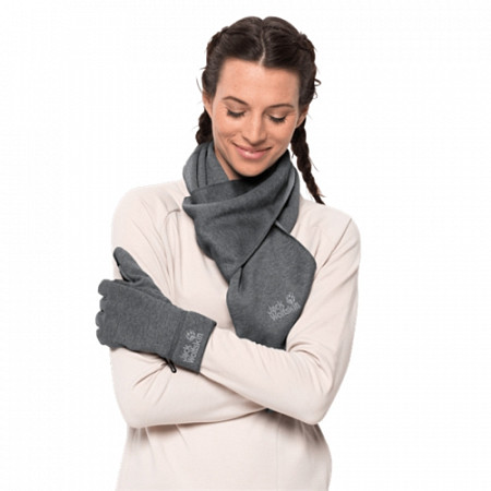 На картинке изображен Перчатки мужские Jack Wolfskin Skyland Glove dark grey Перчатки мужские Jack Wolfskin Skyland Glove dark grey