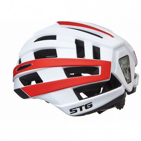 Велошлем STG HB3-8-B white/red