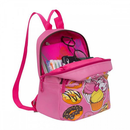 На картинке изображен Школьный рюкзак для девочек GRIZZLY RL-897-4 pink Школьный рюкзак для девочек GRIZZLY RL-897-4 pink