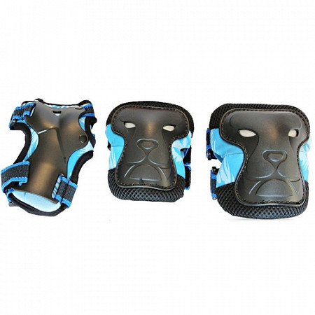 Комплект защиты для роликовых коньков Amigo Defense Blue