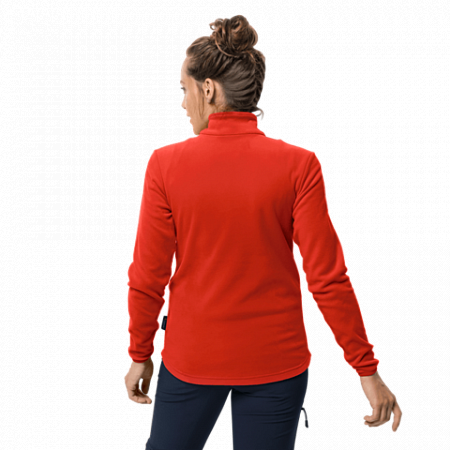 На картинке изображен Пуловер женский Jack Wolfskin Echo Women orange coral Пуловер женский Jack Wolfskin Echo Women orange coral