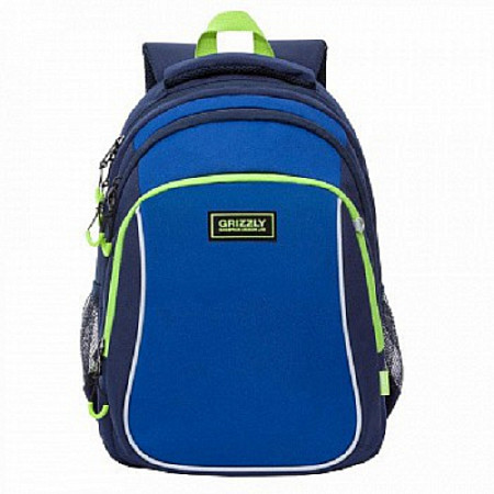 Рюкзак школьный GRIZZLY RB-052-1 /3 dark blue/blue