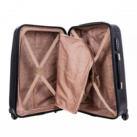 На картинке изображен Чемодан малый Polar Р1053 20" 3-ой black Чемодан малый Polar Р1053 20" 3-ой black