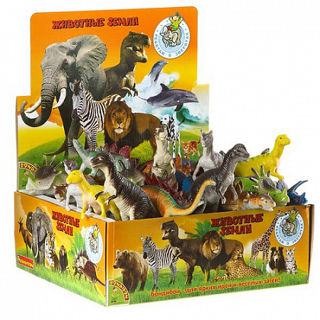 На картинке изображен Набор животных Bondibon из серии "Ребятам о Зверятах", динозавры (8 видов) ВВ1614 Набор животных Bondibon из серии "Ребятам о Зверятах", динозавры (8 видов) ВВ1614